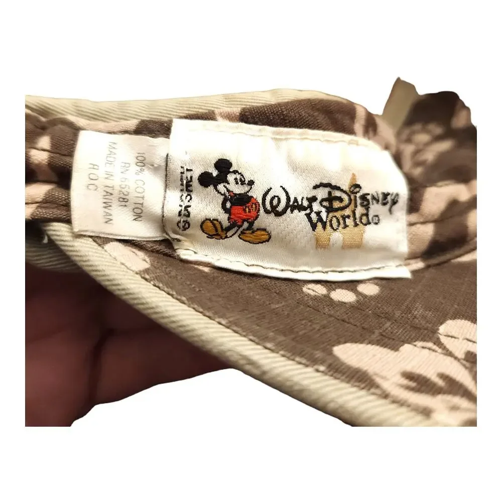 Walt Disney World Surfing Mickey Mouse Adjustable Visor in Khaki Adult O/S